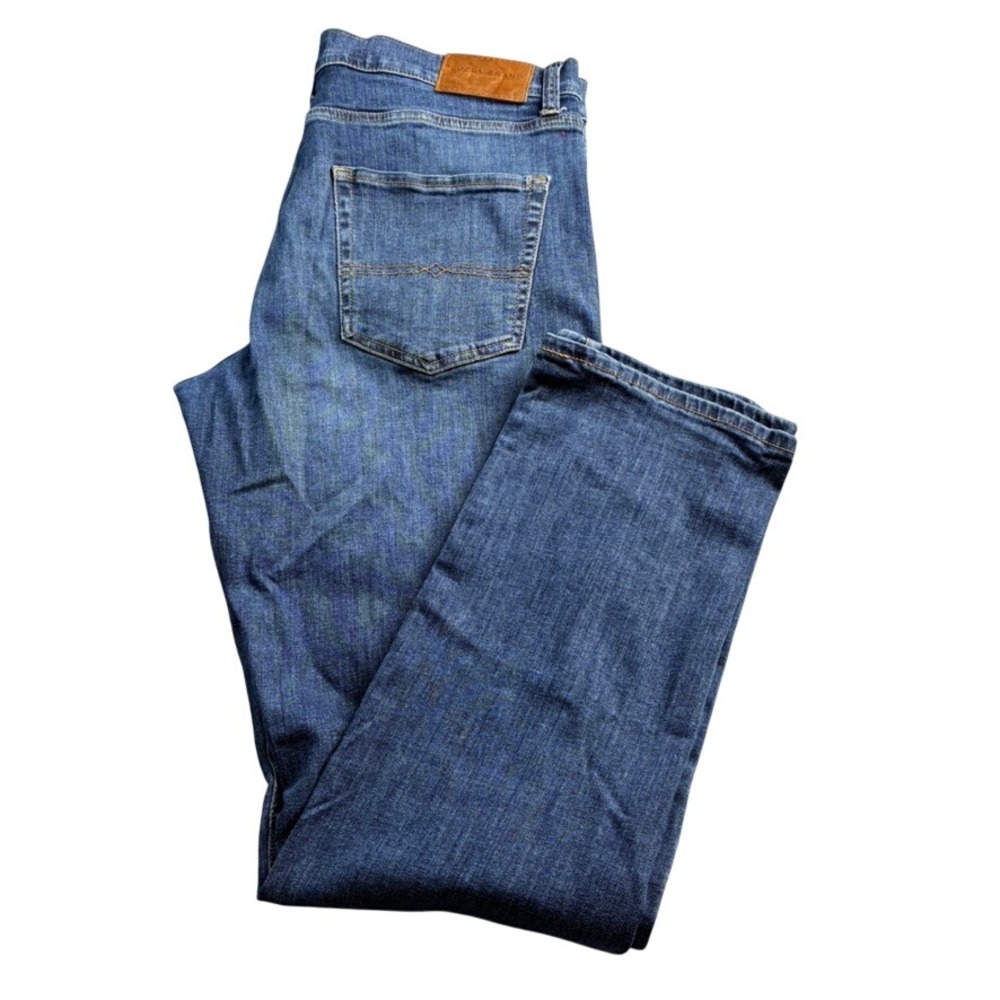 Lucky Brand 410 Athletic Straight Men's Jeans Dark Wash Denim Size 35x33 Stretch